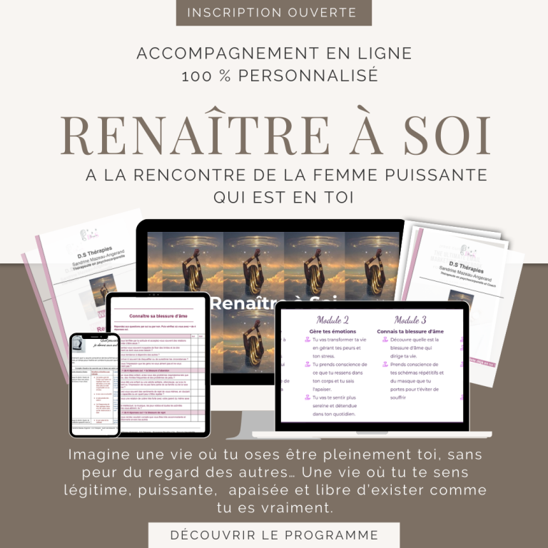 Programme de transformation pour les femmes en quête de guérison, d’amour de soi et de libération des blessures émotionnelles profondes